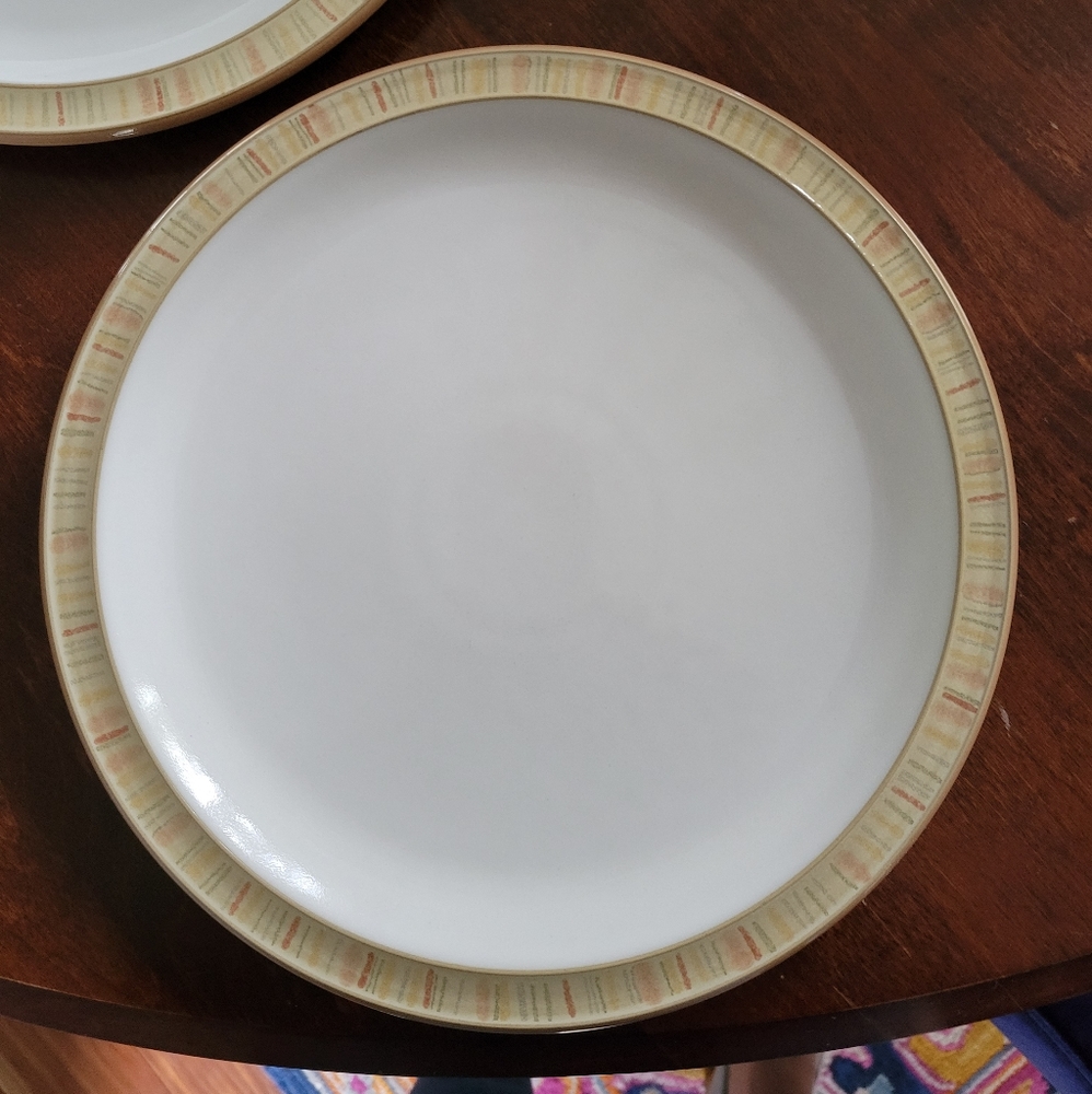 Denby Caramel Stripes Dinner Plate.